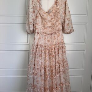 Ivy City Co Floral Ruffle Maxi Dress